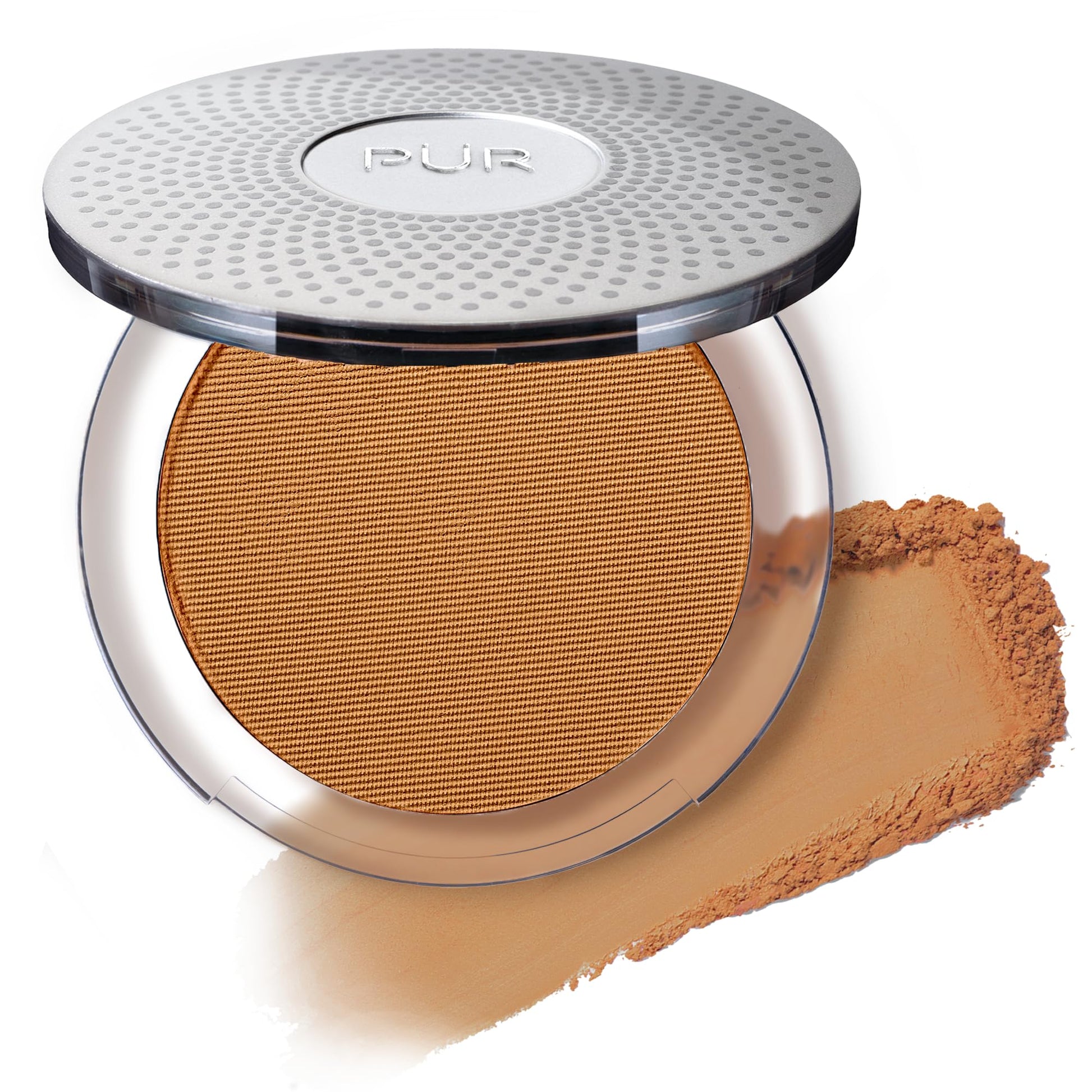 PÜR MINERALS 4-in-1 Pressed Mineral Makeup Powder Foundation with SPF 15 - Concealer & Finishing Compact Pressed Powder for Face - Buildable Medium to Full Coverage Foundation Powder