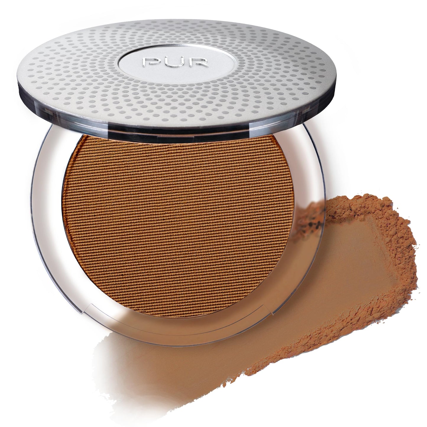 PÜR MINERALS 4-in-1 Pressed Mineral Makeup Powder Foundation with SPF 15 - Concealer & Finishing Compact Pressed Powder for Face - Buildable Medium to Full Coverage Foundation Powder
