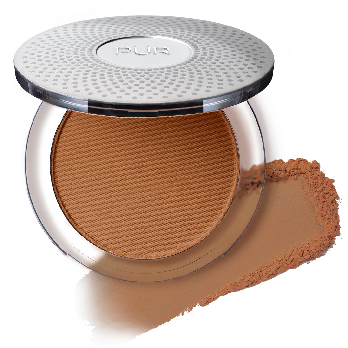 PÜR MINERALS 4-in-1 Pressed Mineral Makeup Powder Foundation with SPF 15 - Concealer & Finishing Compact Pressed Powder for Face - Buildable Medium to Full Coverage Foundation Powder