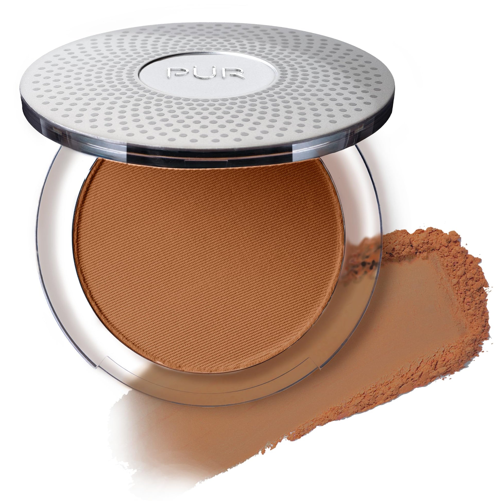 PÜR MINERALS 4-in-1 Pressed Mineral Makeup Powder Foundation with SPF 15 - Concealer & Finishing Compact Pressed Powder for Face - Buildable Medium to Full Coverage Foundation Powder