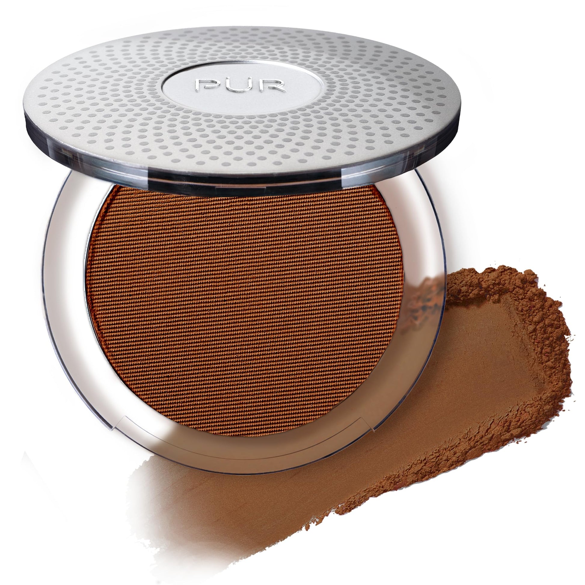 PÜR MINERALS 4-in-1 Pressed Mineral Makeup Powder Foundation with SPF 15 - Concealer & Finishing Compact Pressed Powder for Face - Buildable Medium to Full Coverage Foundation Powder