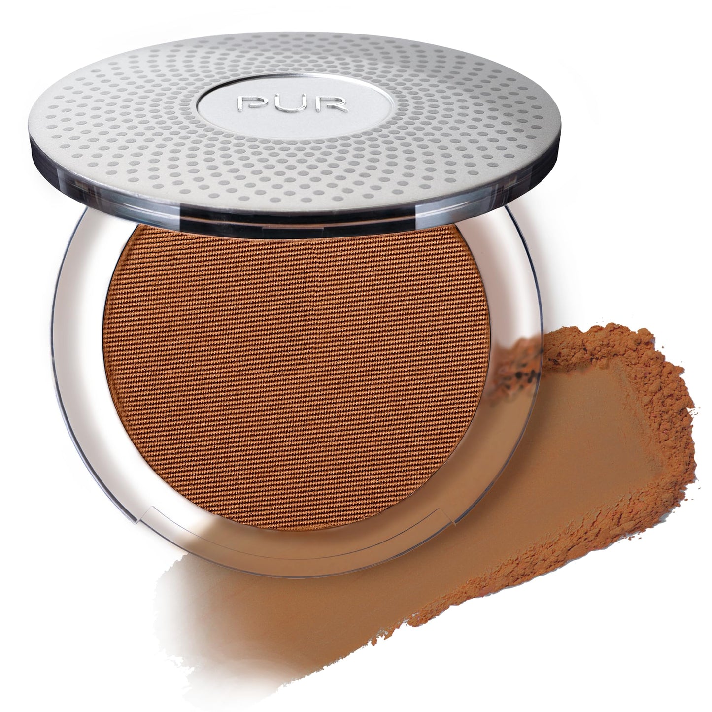 PÜR MINERALS 4-in-1 Pressed Mineral Makeup Powder Foundation with SPF 15 - Concealer & Finishing Compact Pressed Powder for Face - Buildable Medium to Full Coverage Foundation Powder