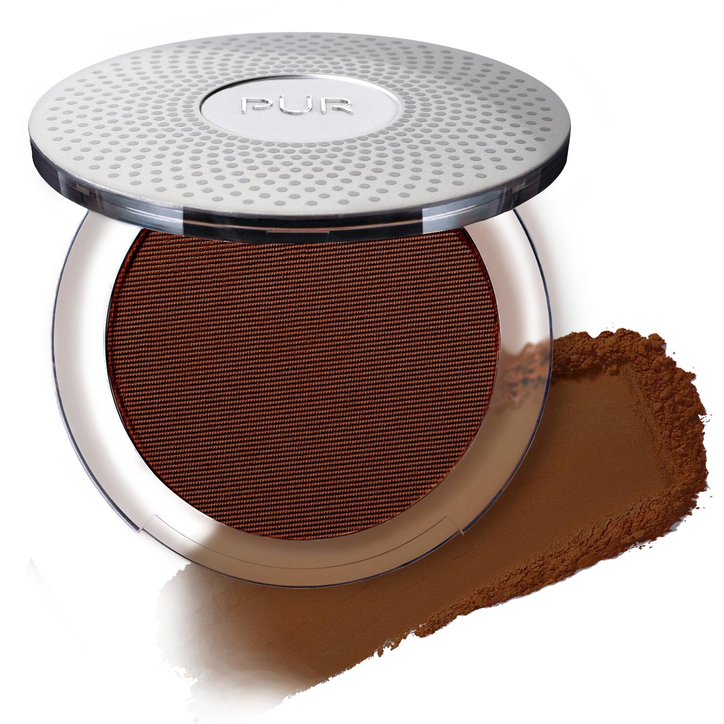 PÜR MINERALS 4-in-1 Pressed Mineral Makeup Powder Foundation with SPF 15 - Concealer & Finishing Compact Pressed Powder for Face - Buildable Medium to Full Coverage Foundation Powder